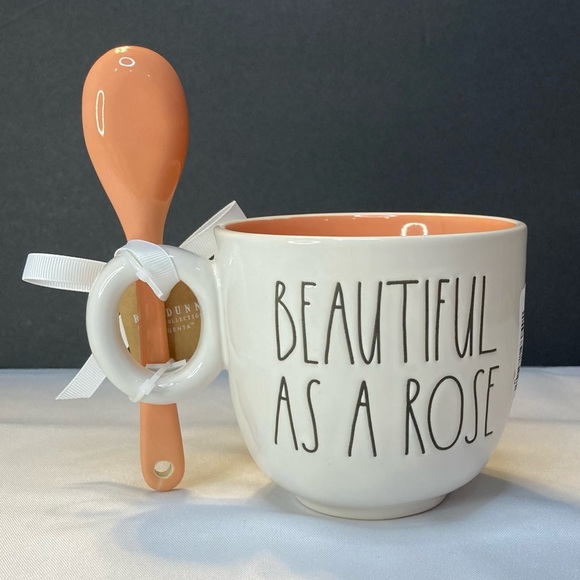 Rae Dunn Disney Beauty & The Beast Belle Mug With Spoon - Picture 2 of 9